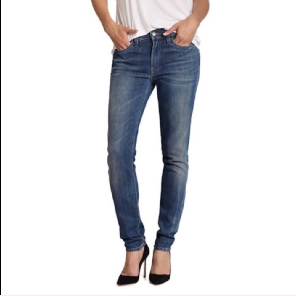 Vince High Waist Skinny Jeans Medium Wash Size 26